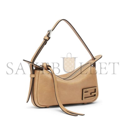 FENDI SIMPLY MINI LEATHER BEIGE 8BS097AS7AF1QD3 (22*12*4cm)